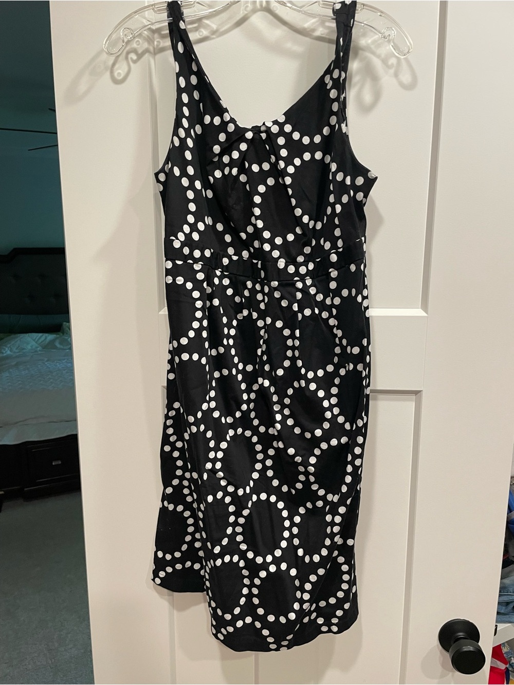 Motherhood Black and White Polka Dot Midi Dress